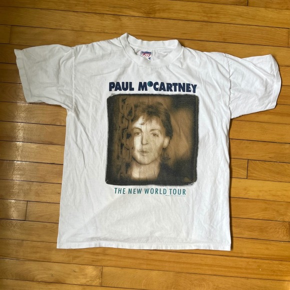 Tect Other - Vtg 1993 Paul McCartney The New World Tour T-Shirt White XL slightly faded white